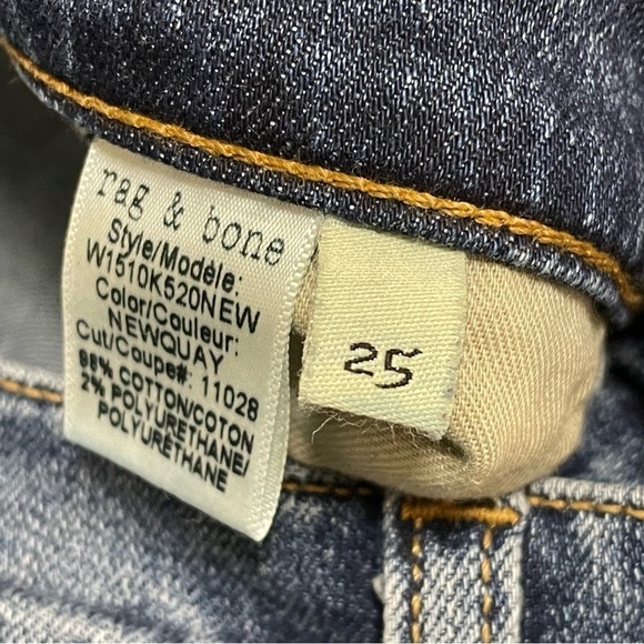 RAG & BONE CROP JEAN Womens Sz 25 Newquay Denim Skinny Split Hem Jeans. - Picture 7 of 10
